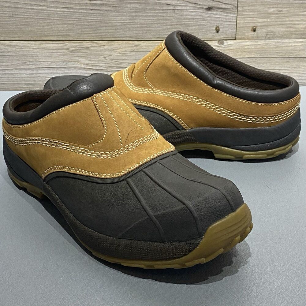 LL Bean Duck Shoes Clogs Slip-On Men’s 11 M Nubuck Leather Waterproof